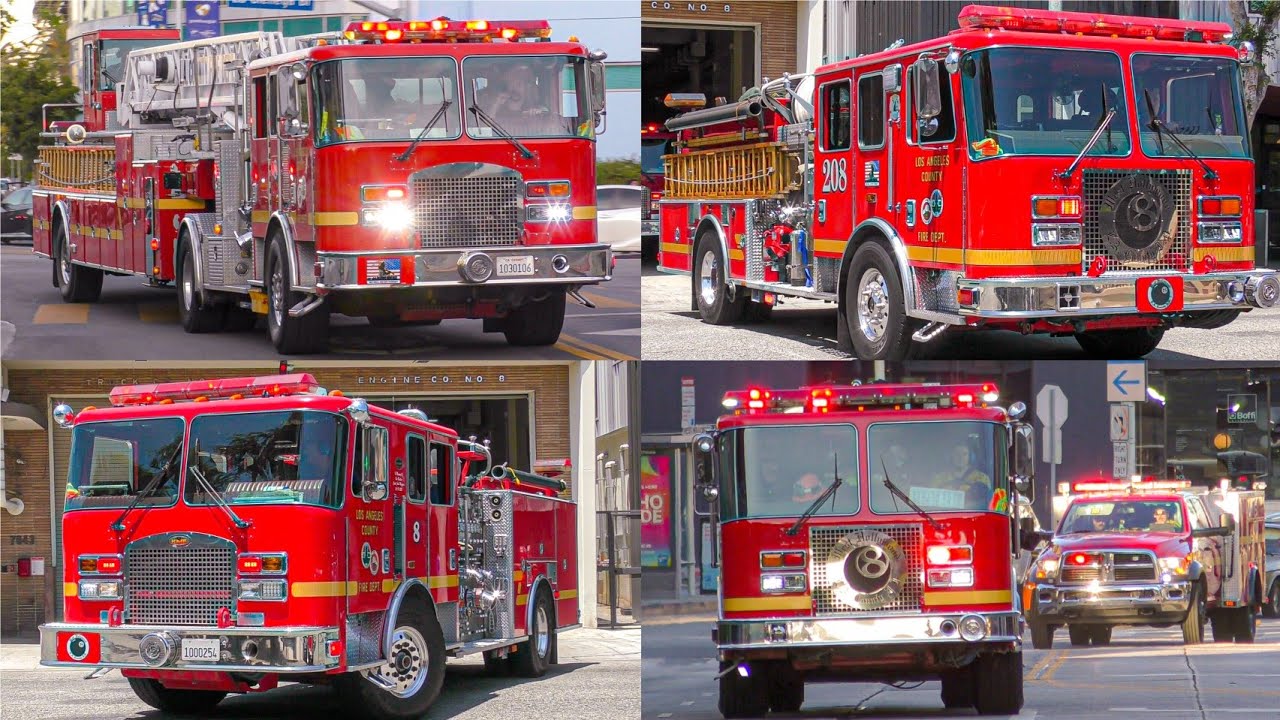 LACoFD Station 8 Units Responding 