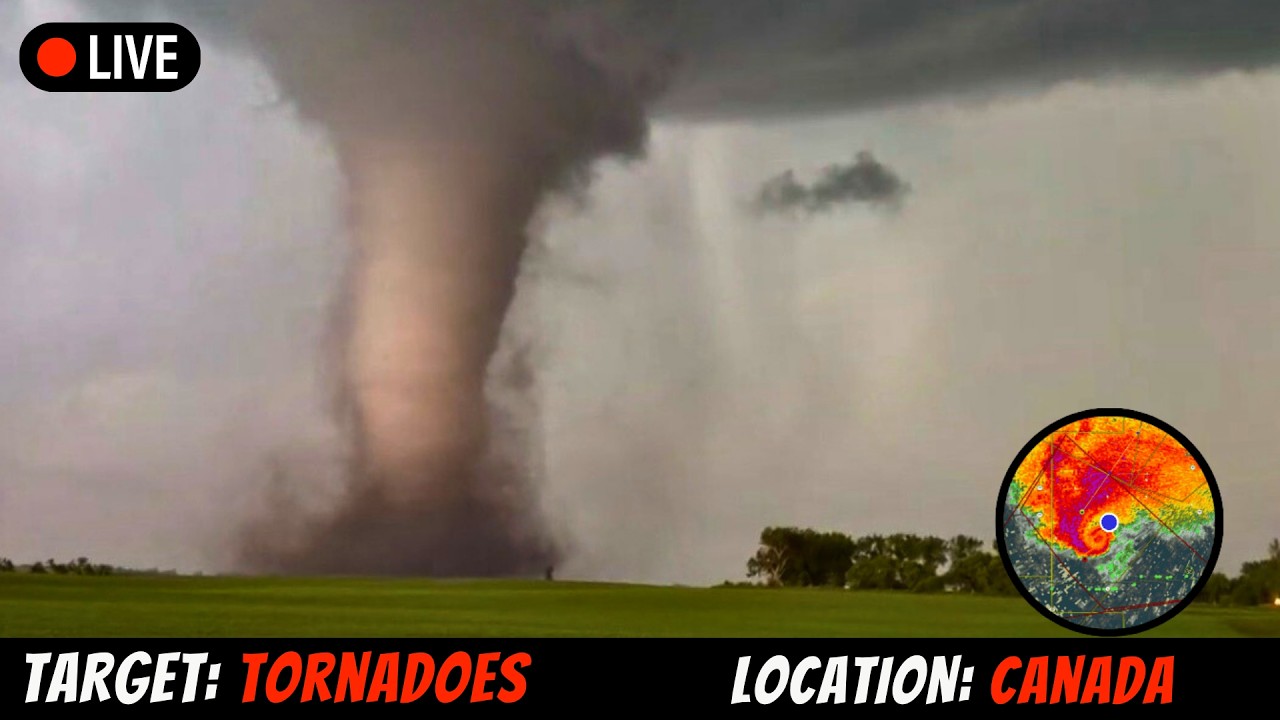 🔴 Canadian Prairies Tornado Threat - LIVE STORM CHASER