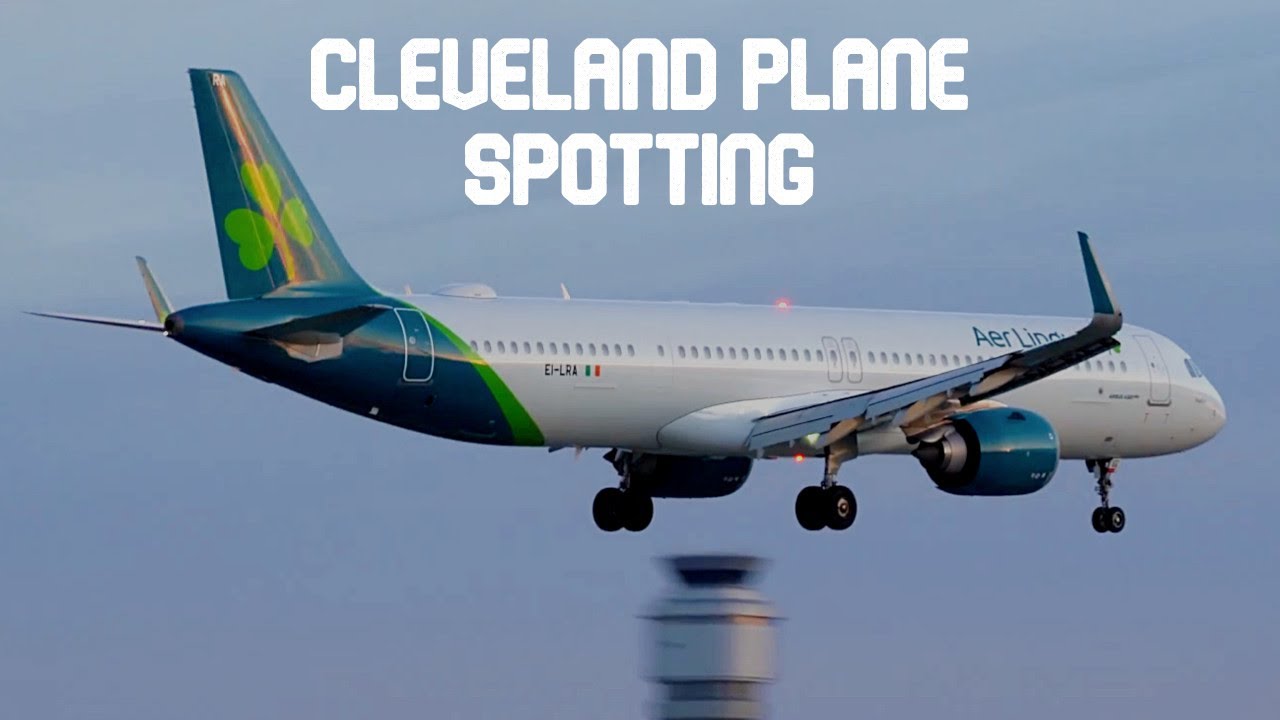 20 Minutes of Windy Monday Plane Spotting at Cleveland Hopkins International Airport