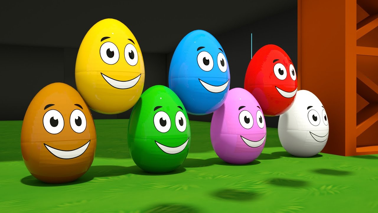 Aprender Colores y Números | Huevos Sorpresas - Cinco patitos | Canciones Infantiles en Español