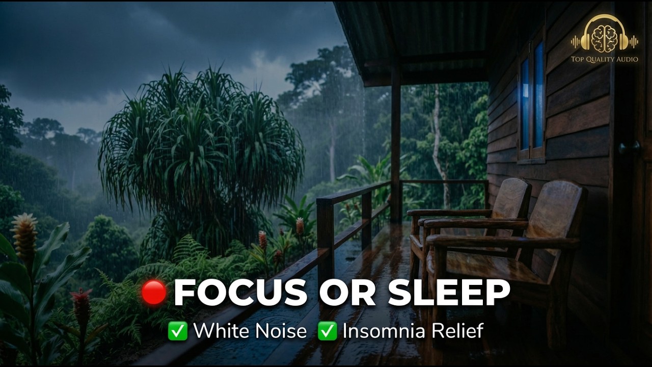 🔴 Focus or Deep Sleep Insomnia Nature White Noise Rain Sounds for Sleep Relaxing 3 Hour #rainsounds