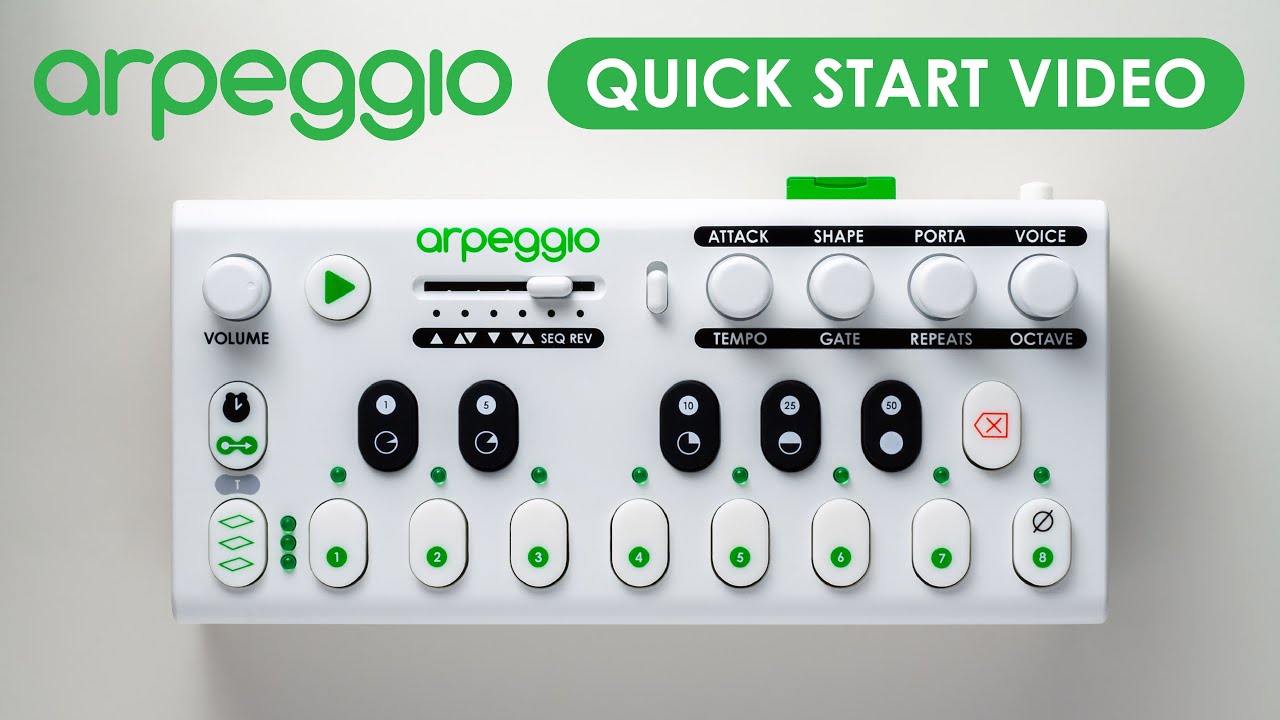 Arpeggio Quick Start Video Guide - A how to for the portable arpeggiator sequencer & synthesizer
