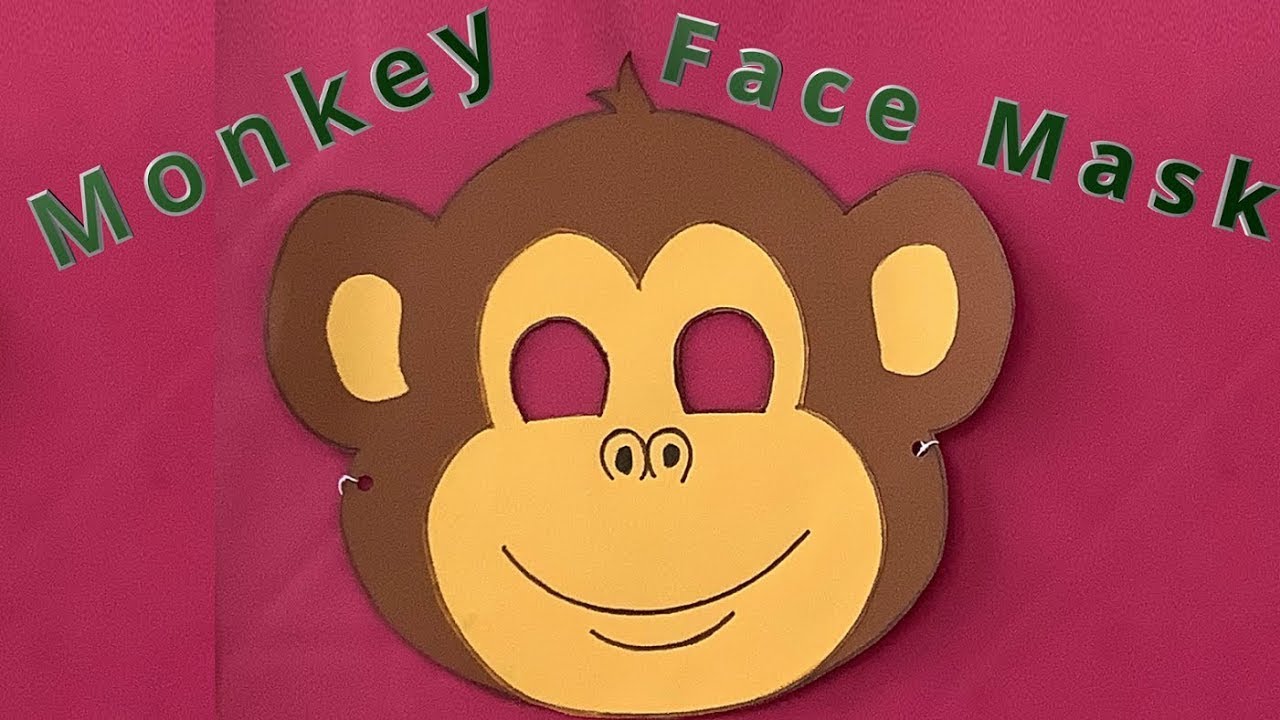 Monkey face mask | Monkey mask | How to make Monkey mask | Monkey mask making | Animal face mask