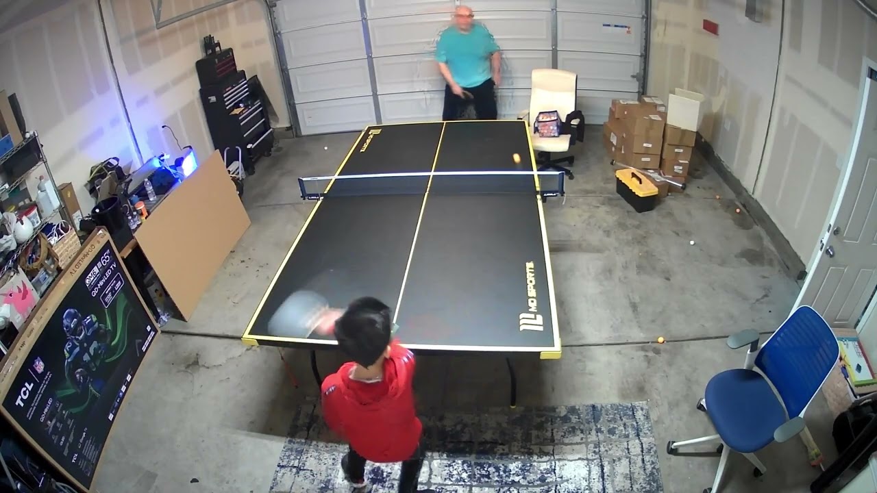 Ping pong fun with Amir at home Feb 5th 2026