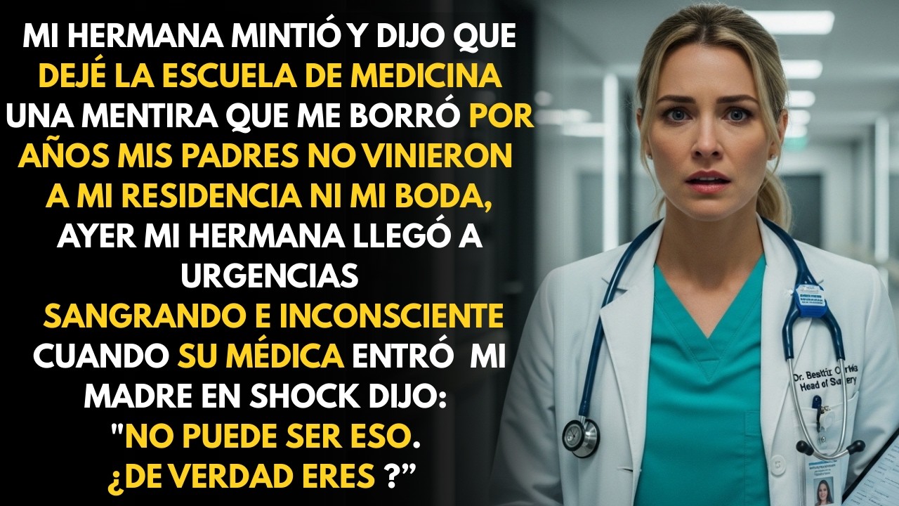 Me borraron por una mentira de mi hermana. 5 años después, salvé su vida en mi quirófano !