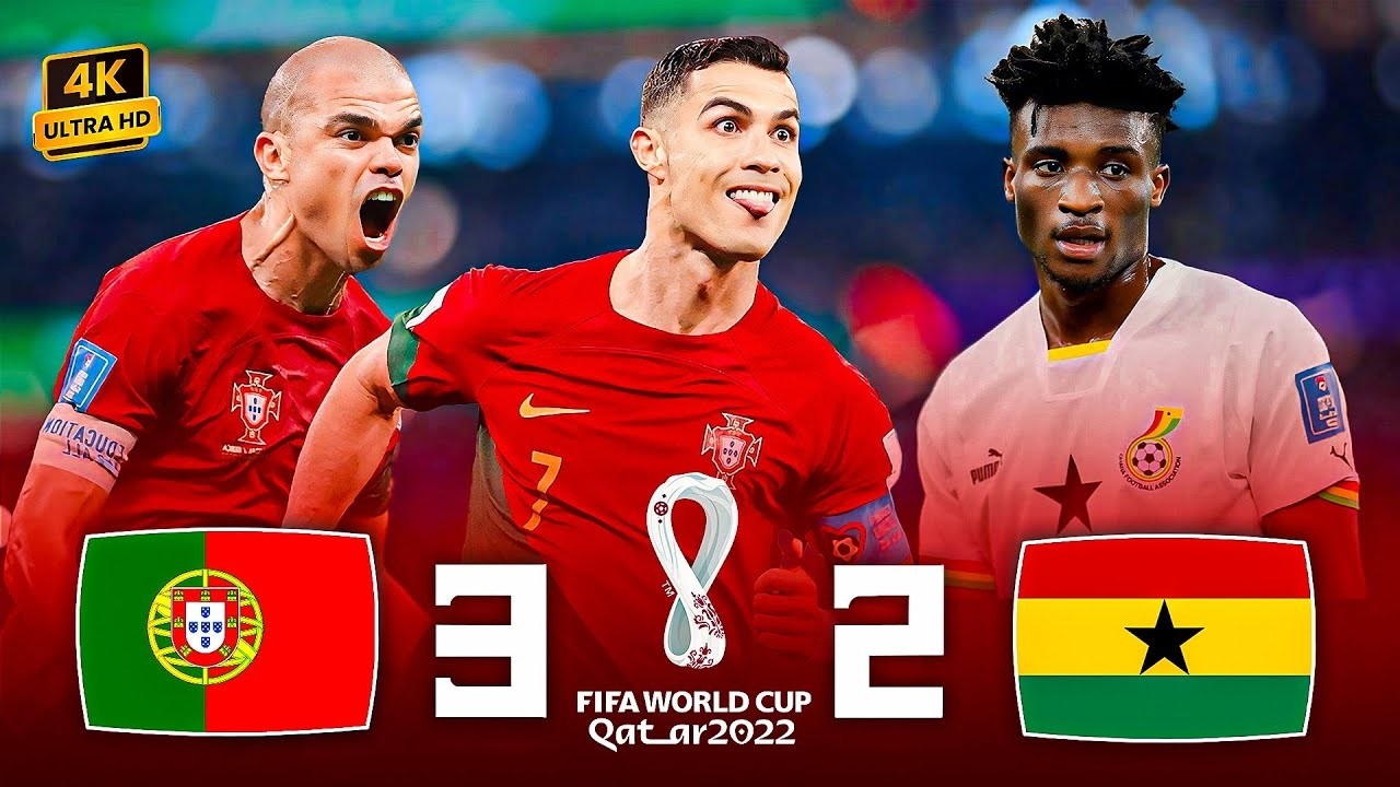 البرتغال 3-2 غانا - رونالدو يدمر غانا ويقود البرتغال لعبور مثير