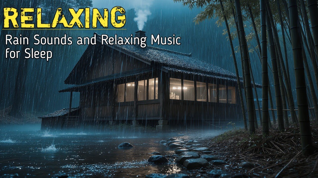 Night Rain ASMR & Relaxing Music for Deep Sleep