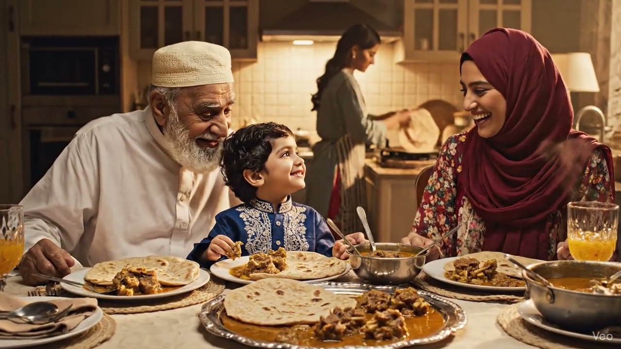 Islamic Family Dinner | Peaceful Muslim Family Meal Time | Beautiful Islamic Lifestyle