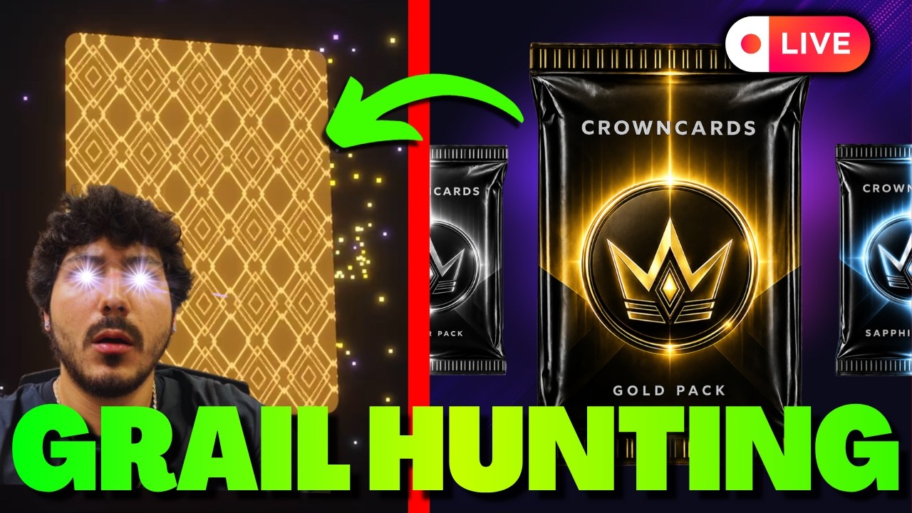 RIPIT & CROWN CARDS DIGITAL PACK GRAIL CHASING!! [LIVE RIPS]
