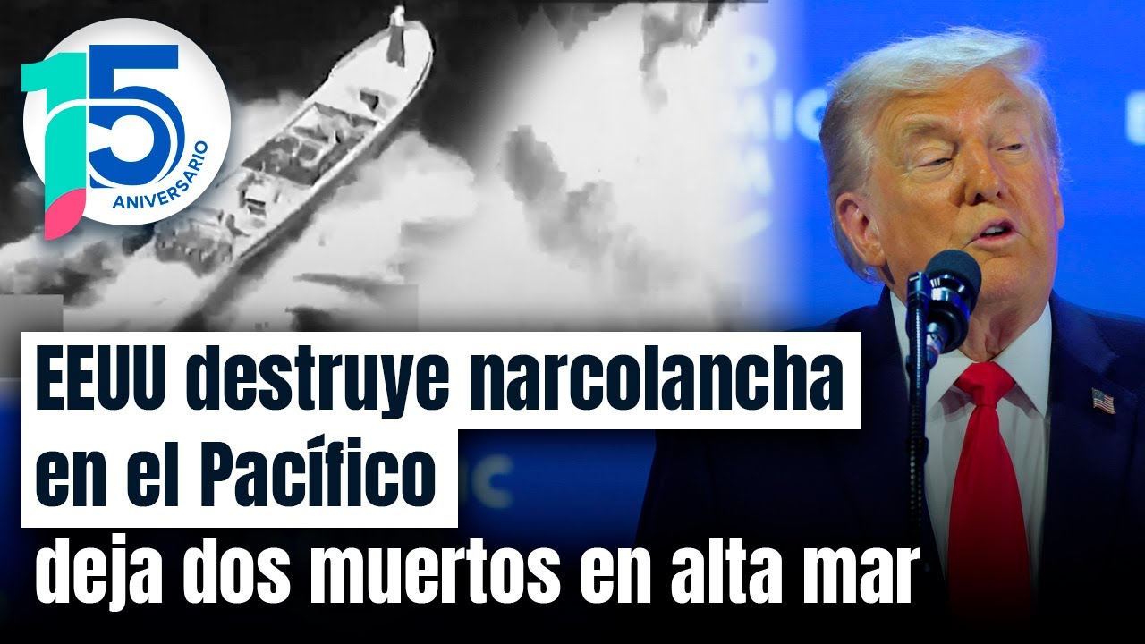 Lancha de narcotráfico destruida por EEUU en el Pacífico oriental