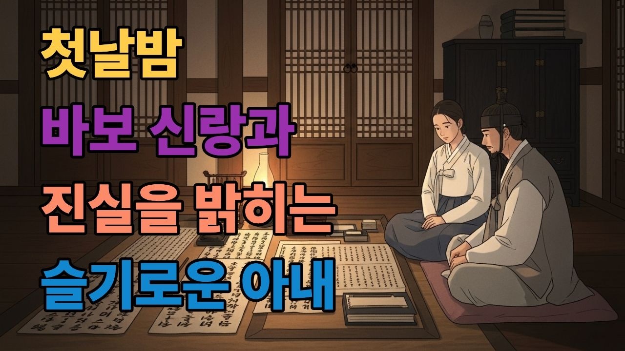첫날밤 바보신랑과 진실을 밝히는 슬기로운 아내  야담ㅣ민담ㅣ설화ㅣ야사ㅣ조선야담ㅣ옛날이야기ㅣ오디오북ㅣ권성징악