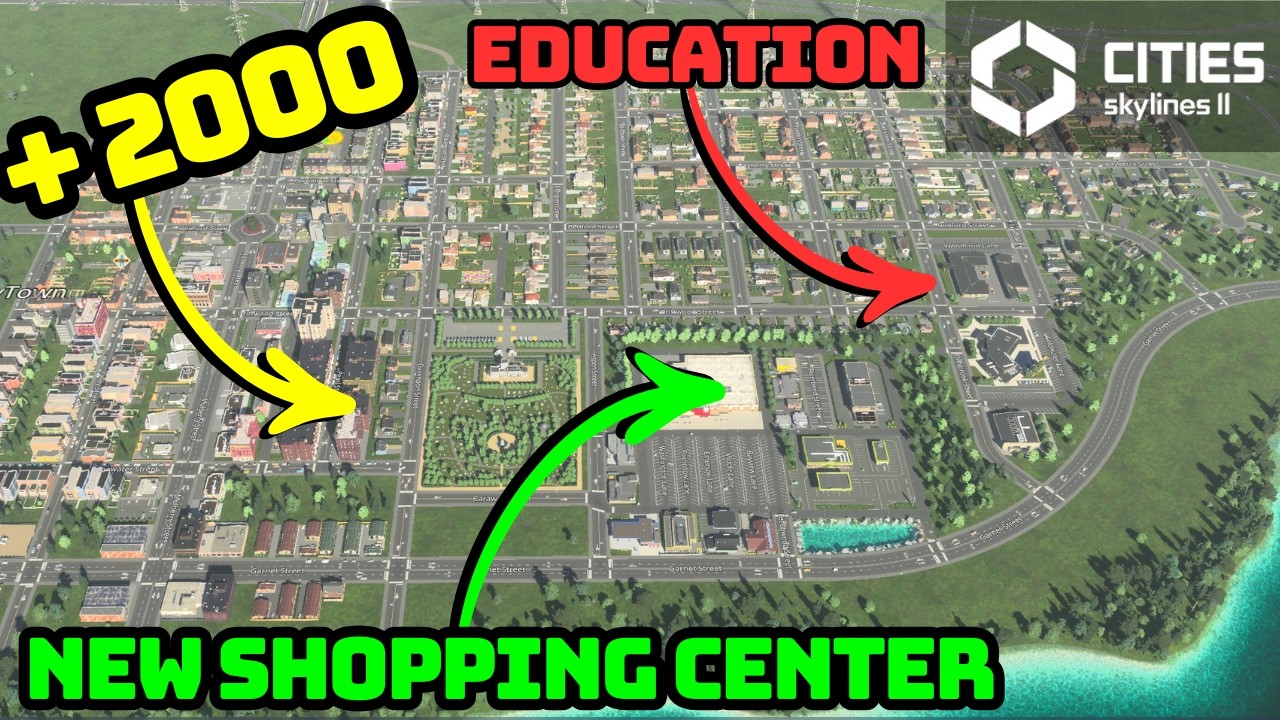 Population Growth and a New Shopping Center | Cities Skylines 2 | SK2