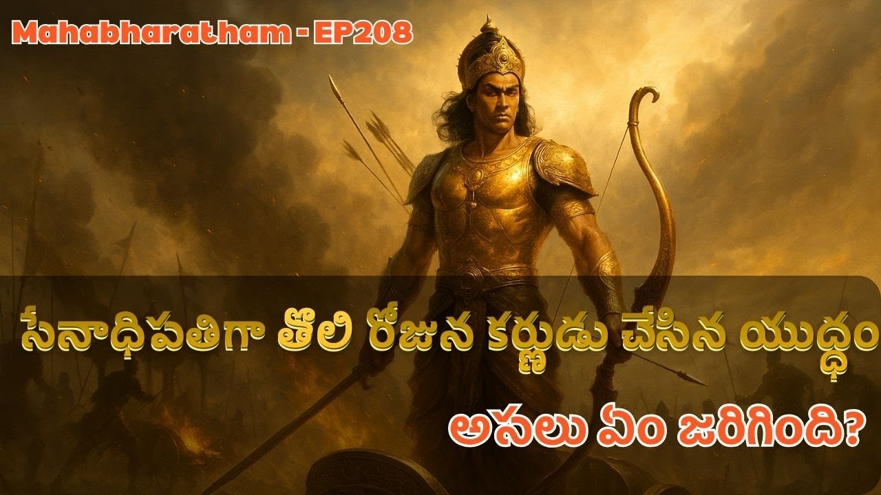 సేనాధిపతిగా తొలి రోజున కర్ణుడు చేసిన యుద్ధం అసలు ఏం జరిగింది? Mahabharatham EP208 #karna