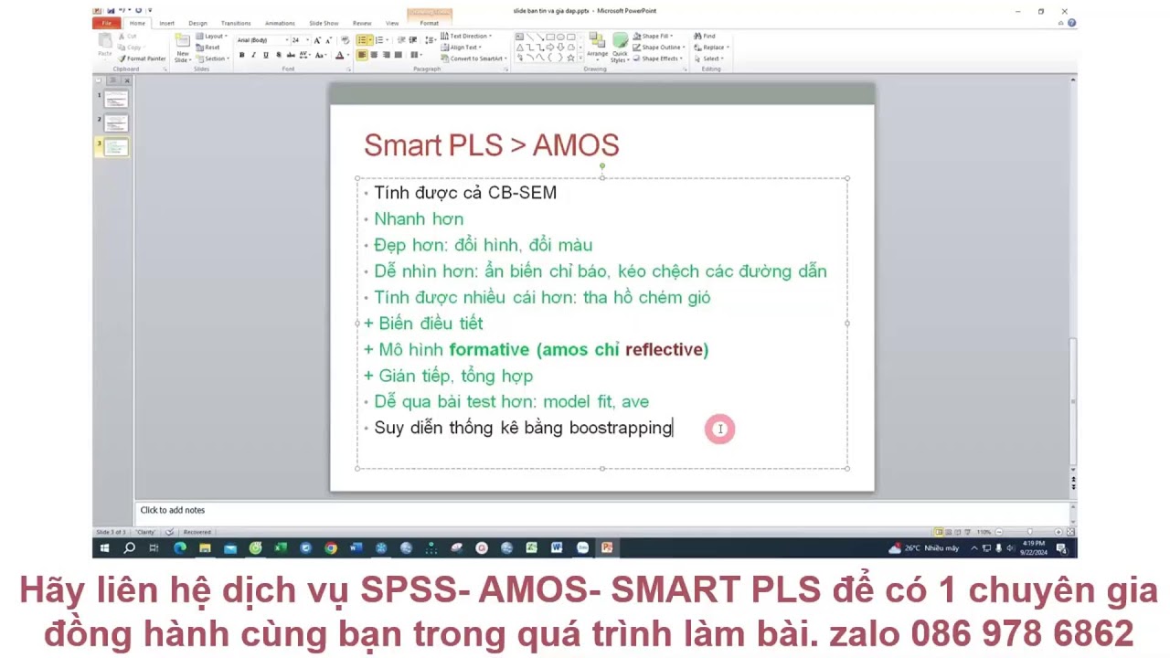 Giải đáp SPSS: EFA- Hồi quy, SEM từ Dich vụ SPSS 086 978 6862 ngày 15/3/2026