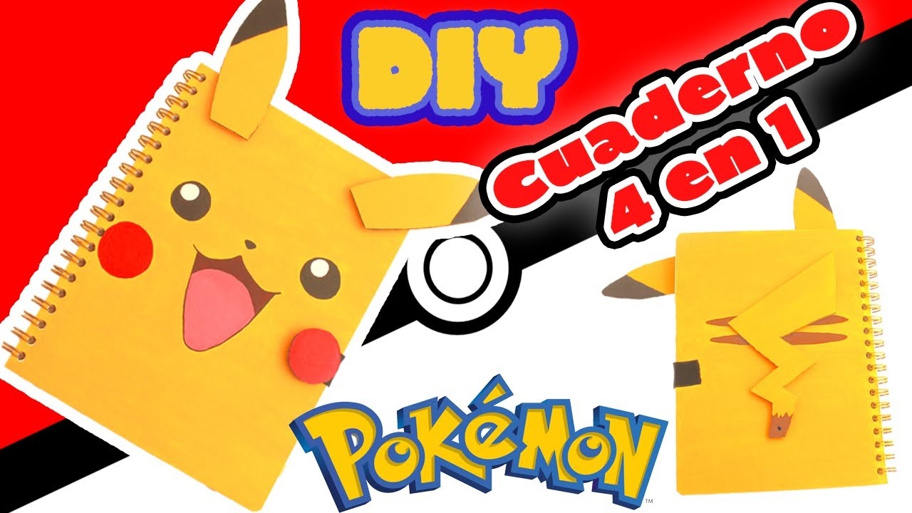 Cuaderno Pikachu 4 en 1