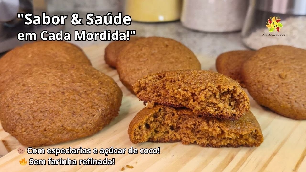 BISCOITO FUNCIONAL com FARINHA DE AMÊNDOAS 🍪✨ Aromático, Saudável e Sem Glúten!