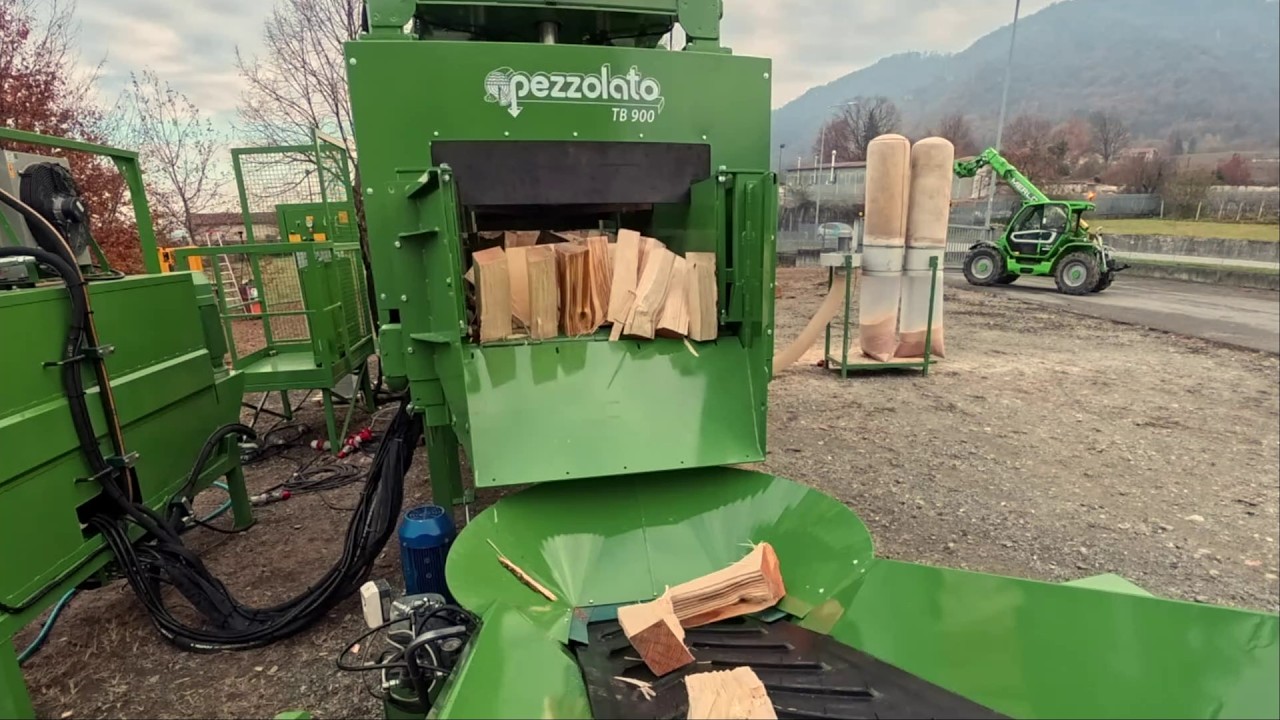PEZZOLATO TM + TB 900 - Combined cutting and splitting system for firewood production