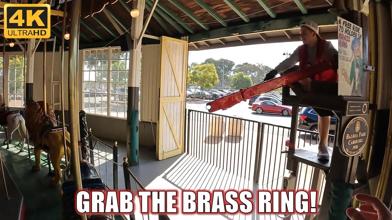 Balboa Park Carousel POV (4K 60FPS), San Diego Brass Ring Carousel | Non-Copyright*