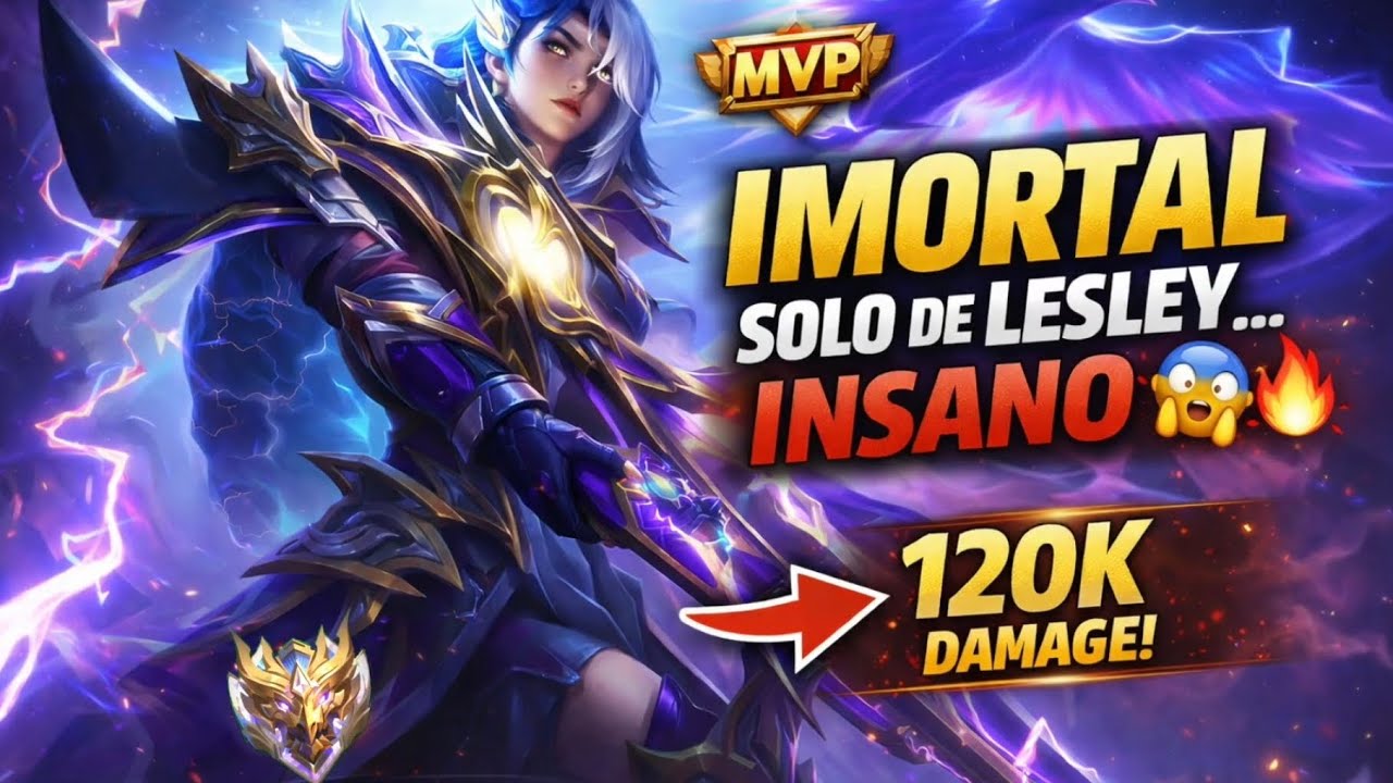 PEGUEI IMORTAL SOLO COM LESLEY 😱🔥 | Mobile Legends