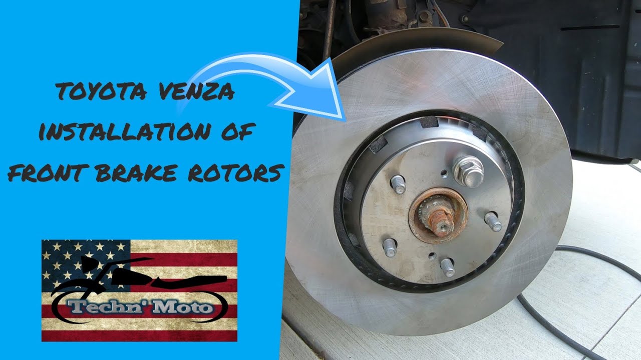Front Brake Rotors Installed on a 2013 Toyota Venza | Techn' Moto