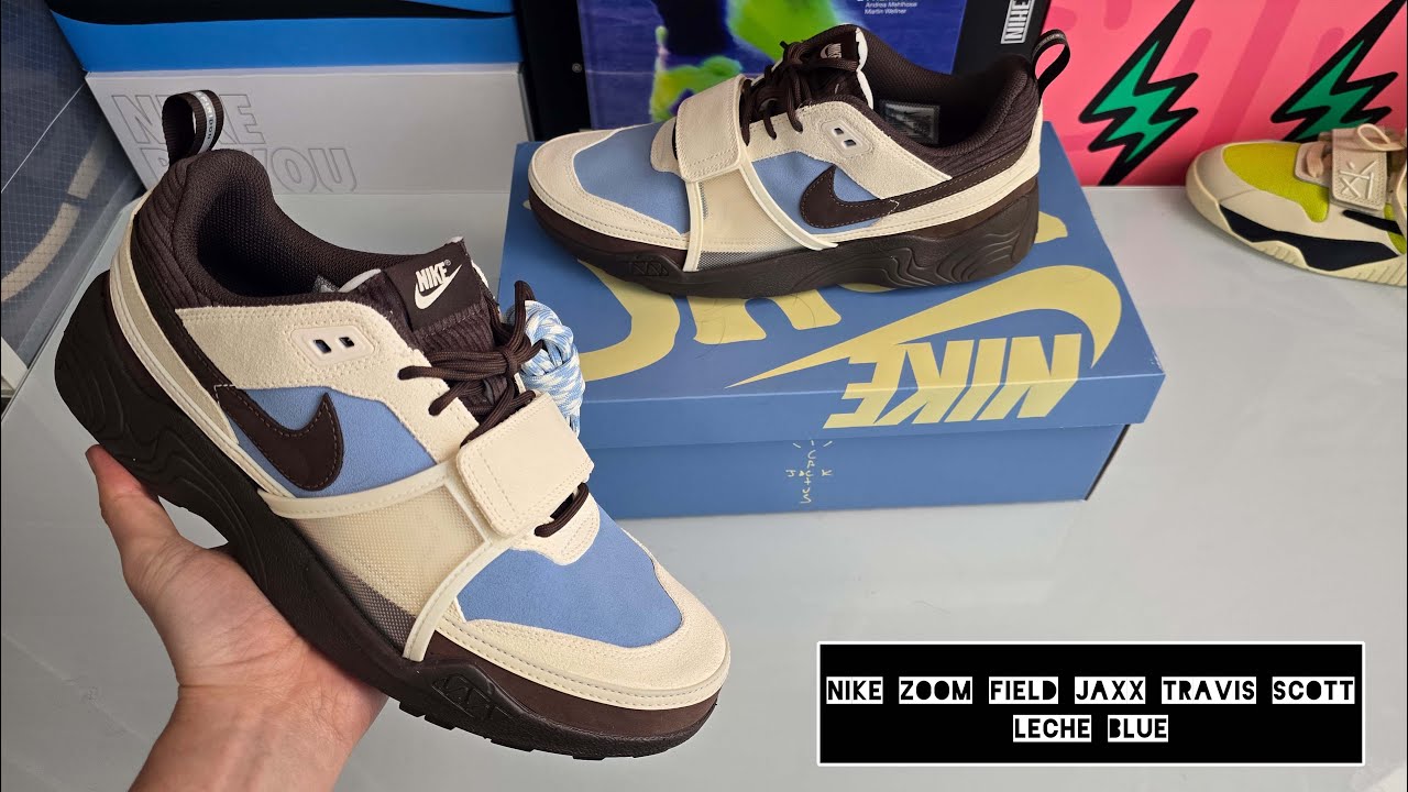 Nike Zoom Field Jaxx Travis Scott Leche Blue - On Feet and Check - NiCe 87%