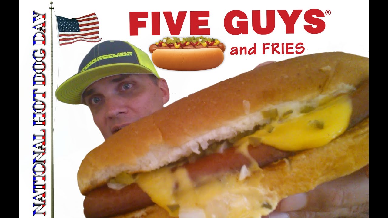 FIVE GUYS HOT DOG REVIEW # 154 - CHEESE DOG