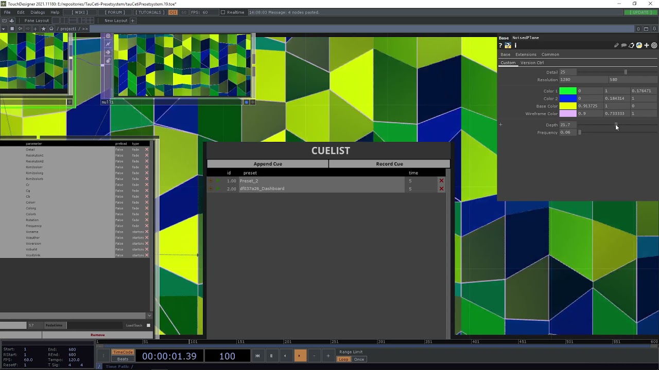 [TouchDesigner - Component] TauCeti Preset Cuelist