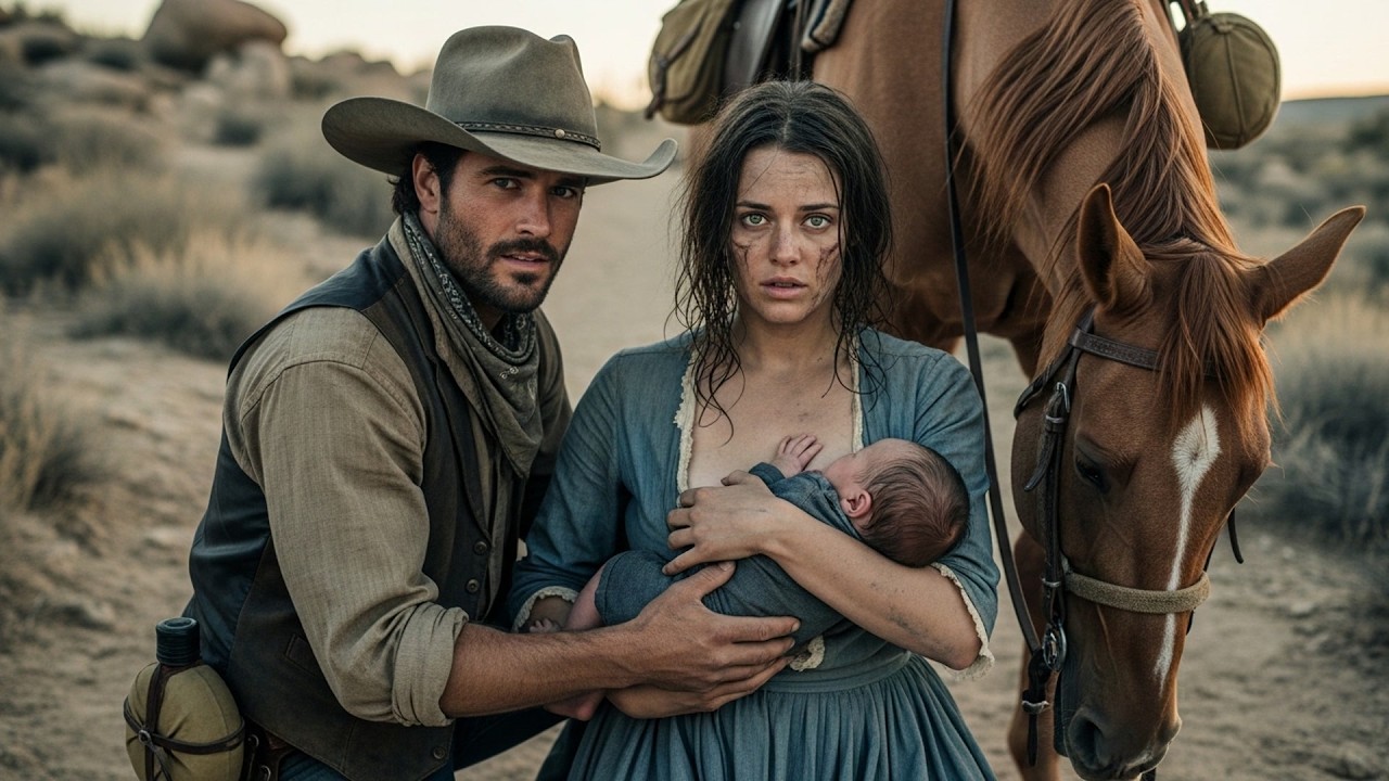 She Was Giving Birth Alone On A Desert Trail, The Cowboy Found Her And Caught The Baby Himself