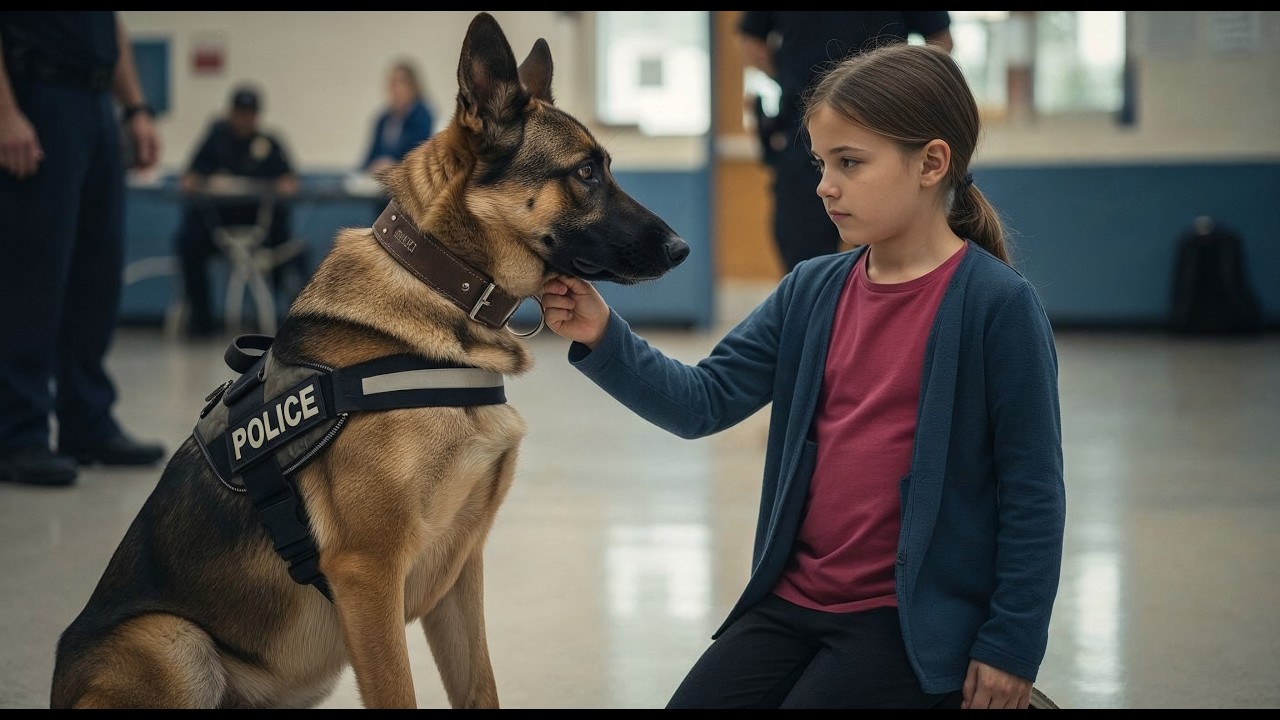 Little Girl Kept Touching a Police Dog’s Collar Until the Handler Noticed Why
