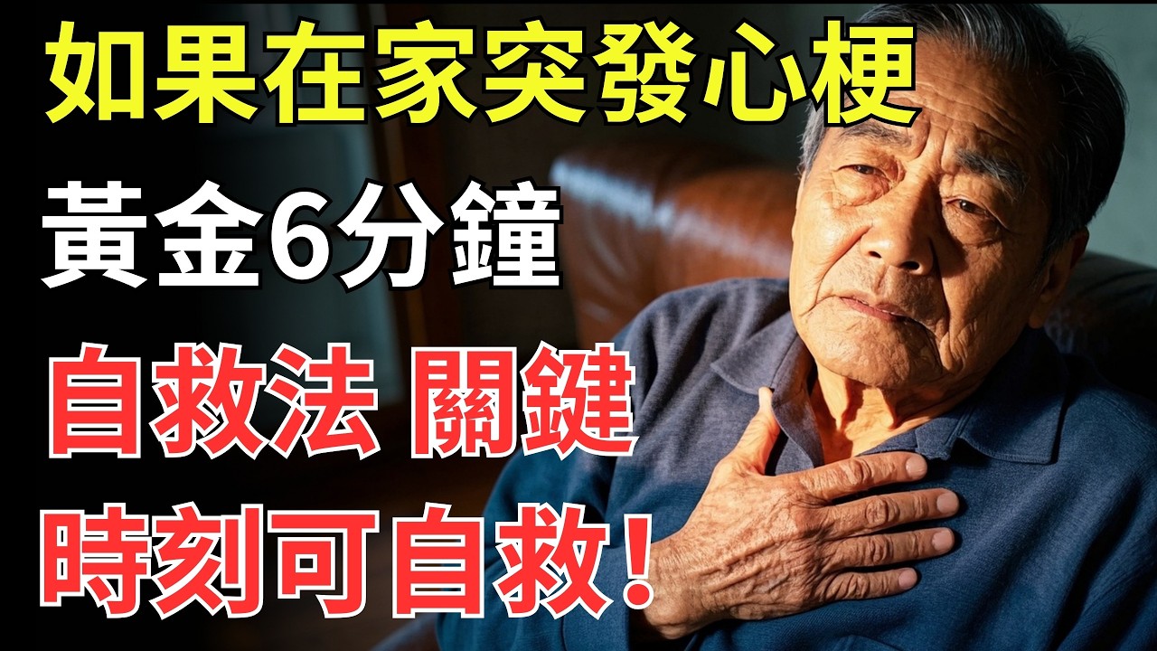 如果在家突發心梗，黃金6分鐘自救法，快了解，關鍵時刻可自救！