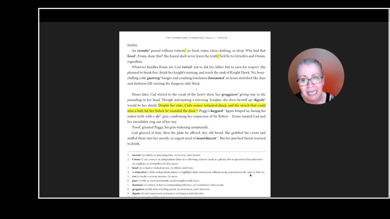 How to Use The Cadwaladr Chronicles/Quests &ndash; Exploring the Page Layout of Vocabulary Novels