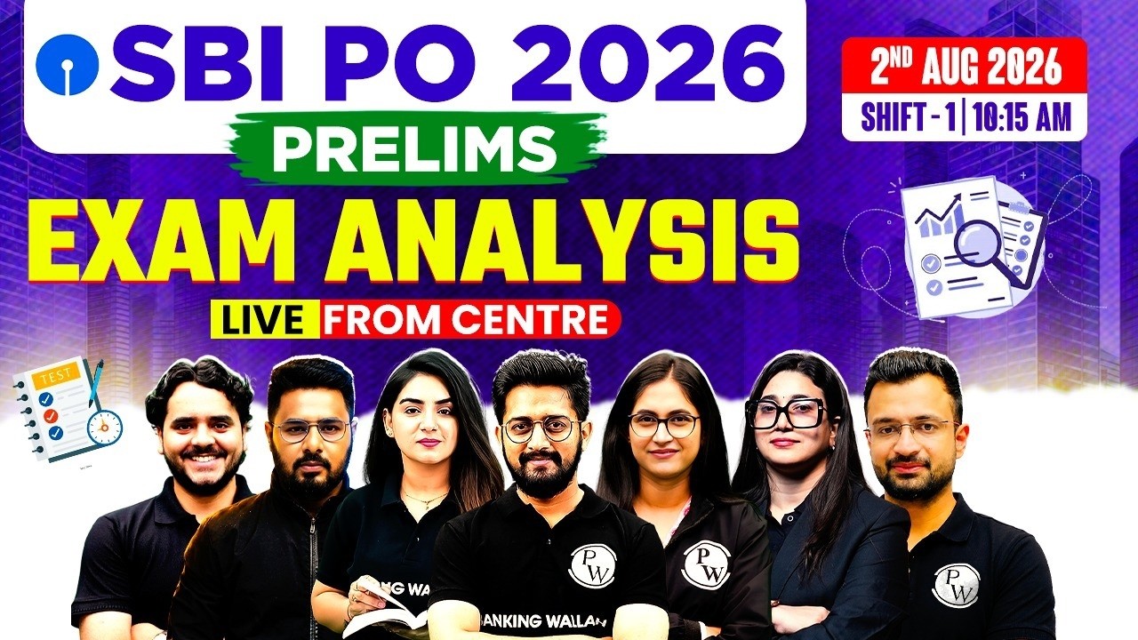 SBI PO Prelims 2026 Exam Analysis | 2nd Aug Shift 1 | Good Attempts, Difficulty Level & Questions