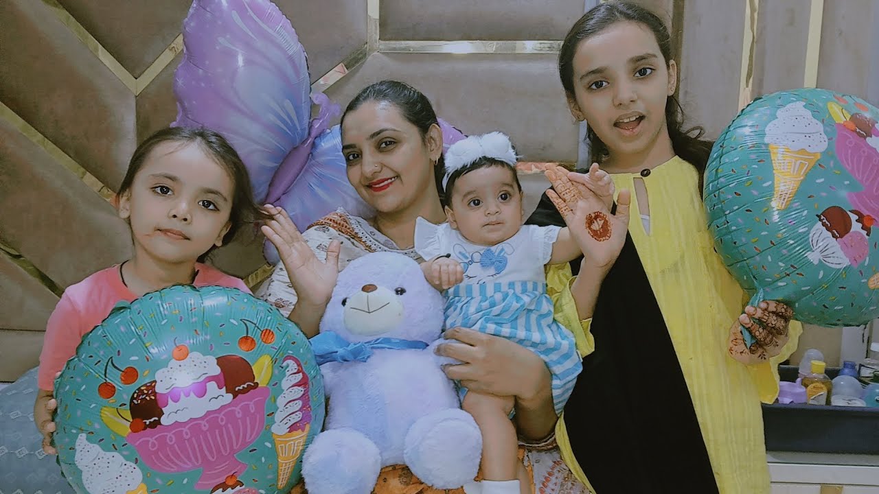 Ramdan day 5💓erha 7 month celebration 😍erha ne cake sara face par laga lia😱