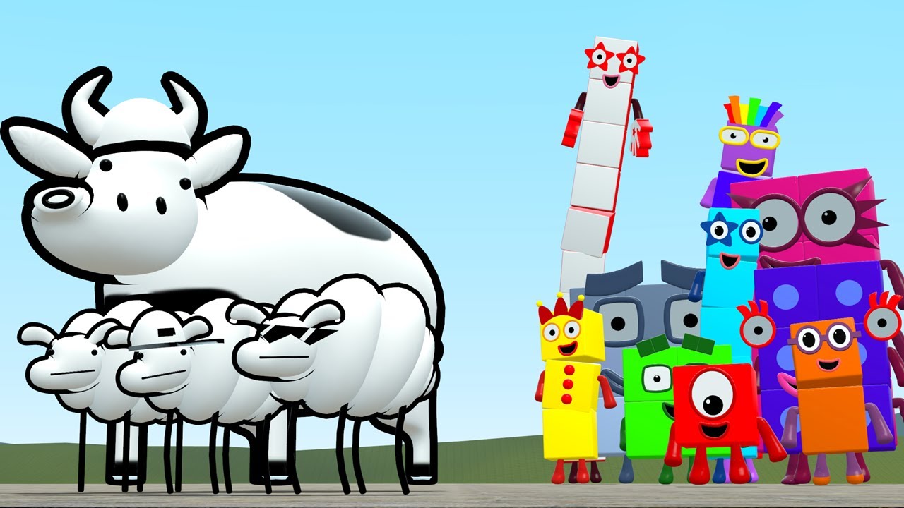 New Beep Beep I'm A Sheep Family Vs Number Blocks Family In Garry's Mod
