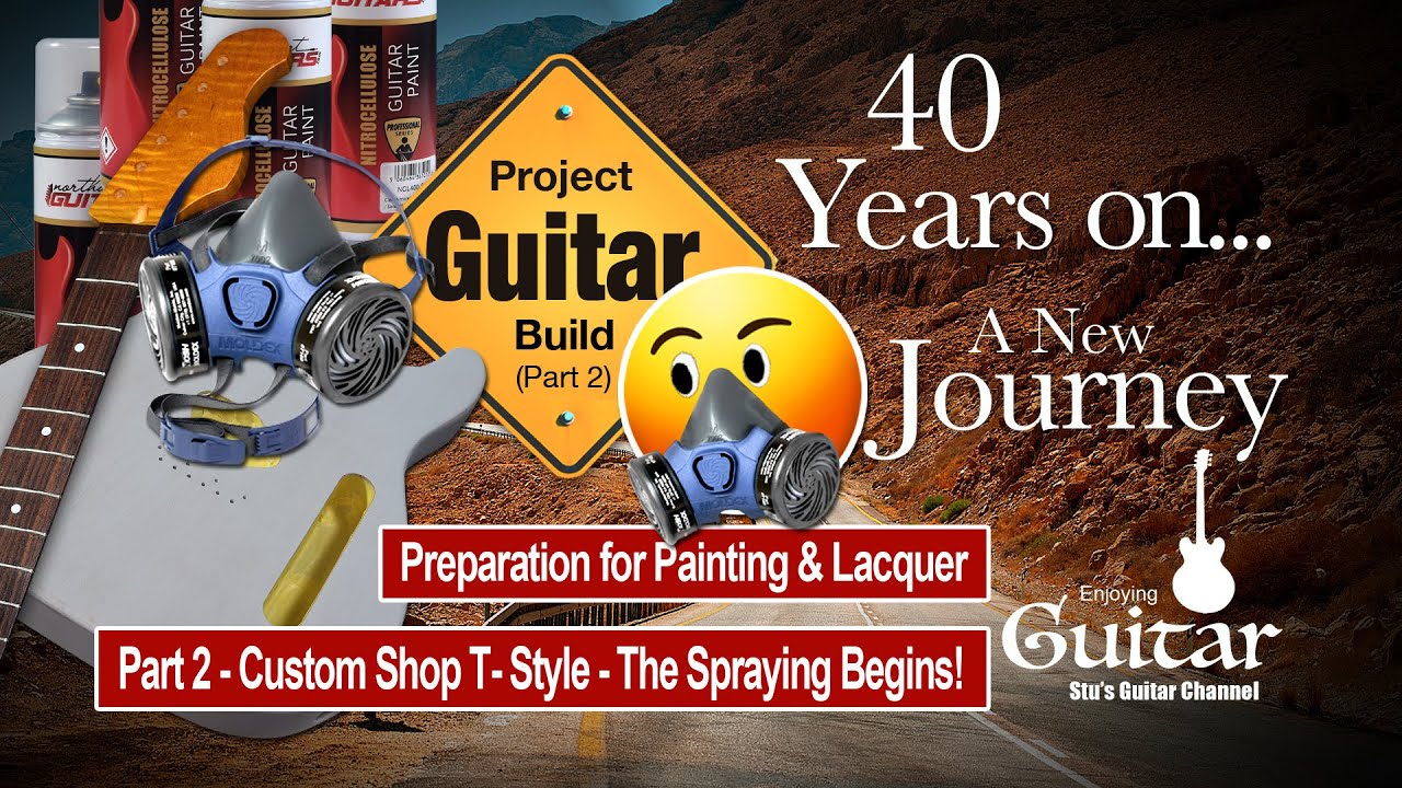 Guitar Build: Part 2 – Preparation, Sanding Sealer, Primer & Vintage Amber Lacquer Using Spray Cans