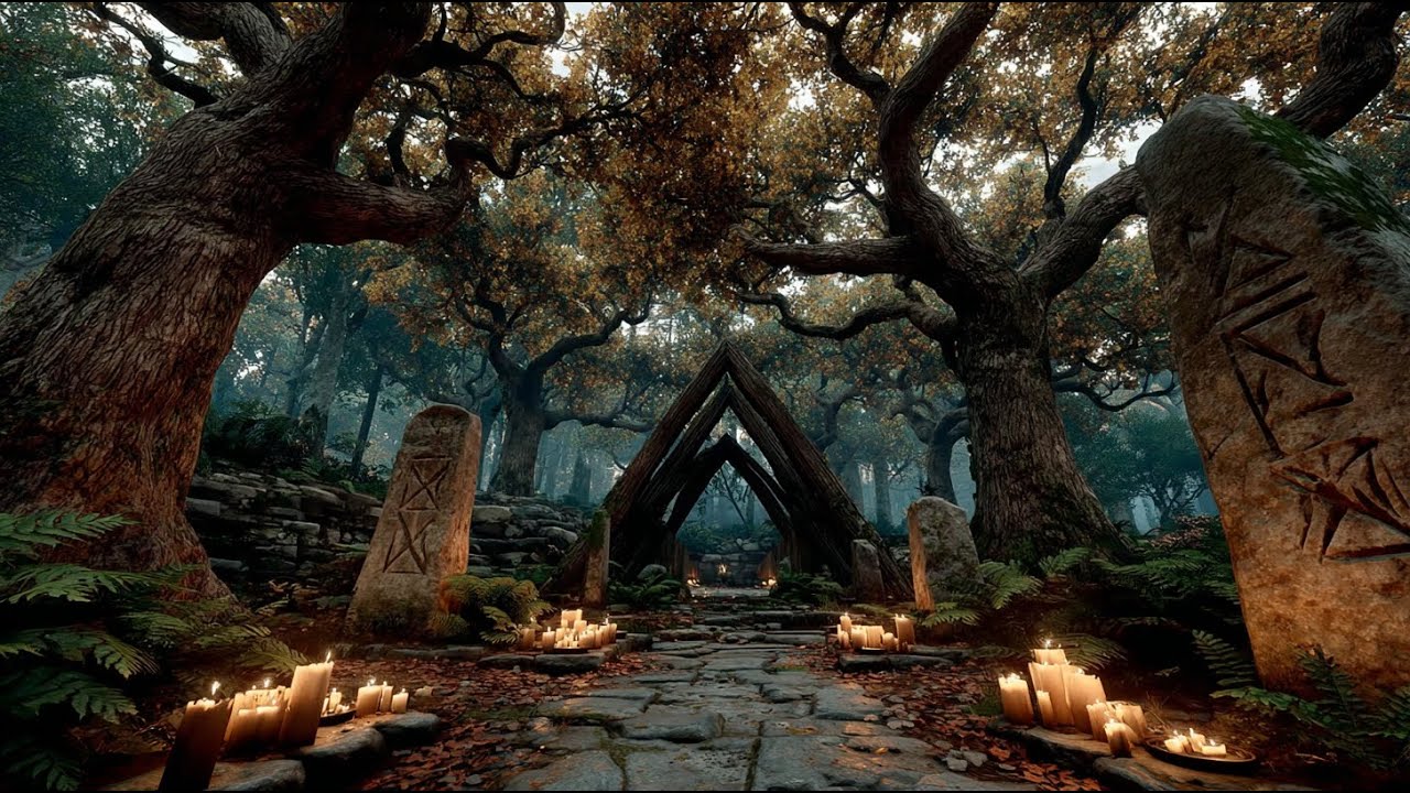 Temple of the Old Forest | Medieval Fantasy Music & Animated Ambience