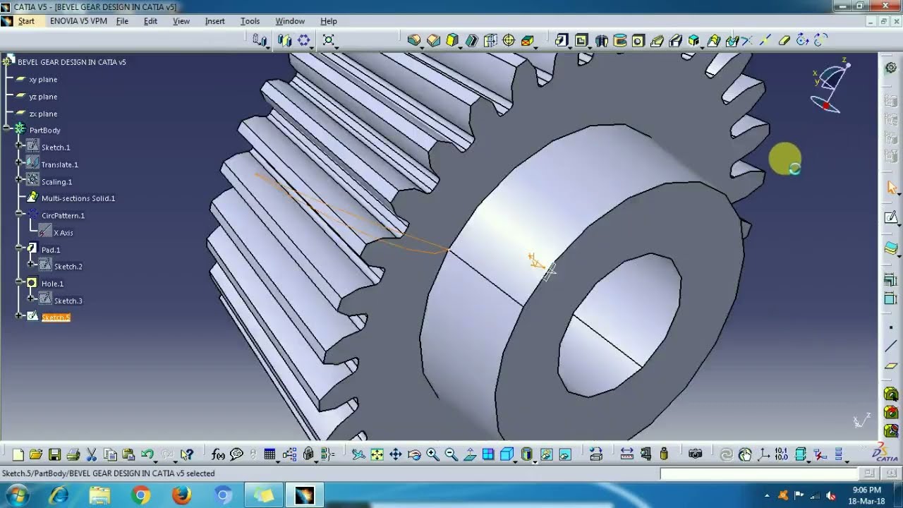 Bevel gears model in catia V5 software || Catia V5 || software || Basic tutorial ||
