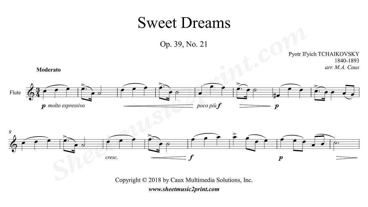 Tchaikovsky : Sweet Dreams, Op. 39, No. 21 - Flute