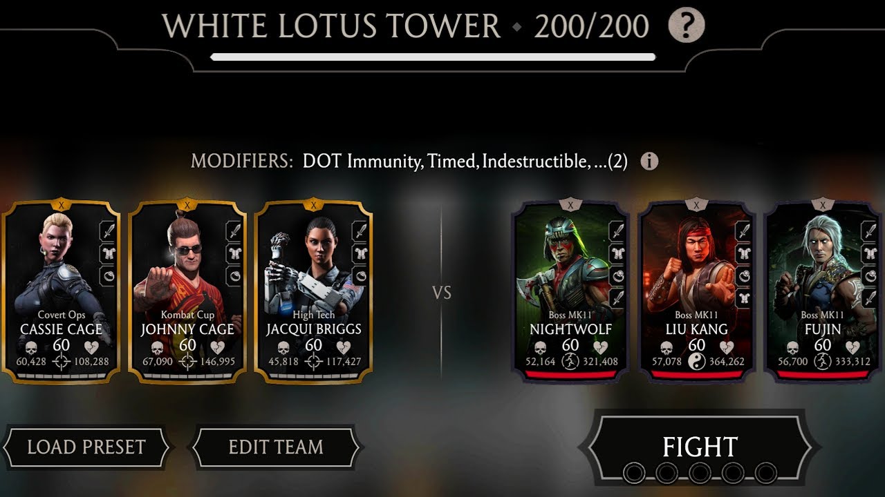 The Ending | Final Boss Match 200 White Lotus Fatal Tower with Gold Team + Rewards | MK Mobile