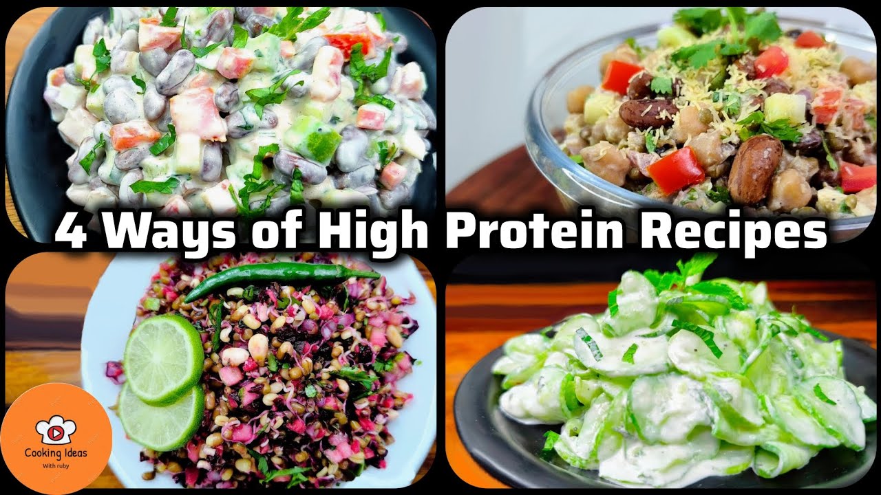 4 High-Protein Salads you'll crave Every Day┃Gym Lover's Delight┃Flavor meets fitness┃No boring🥗