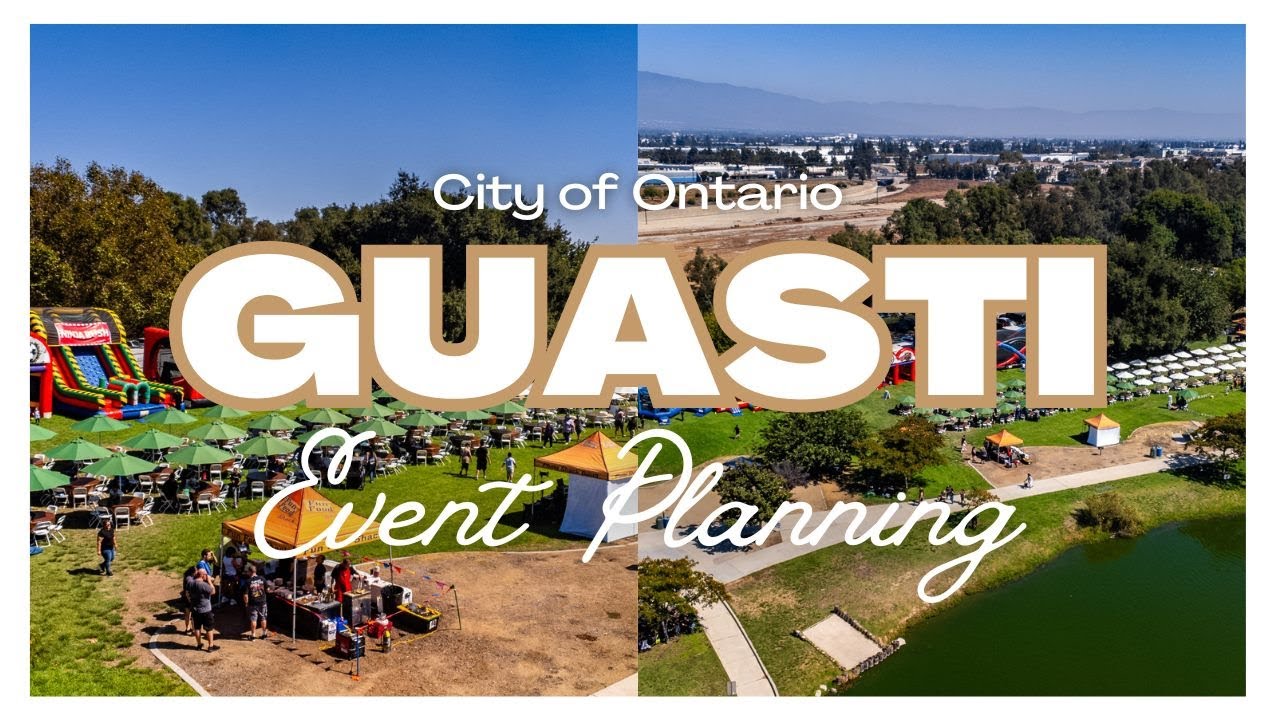 Guasti-Cucamonga Park 🌳 Company Picnic Ideas 🍽️ Catering 🎪 Field Games 🏆 Inflatables 🏰 Tables Chairs