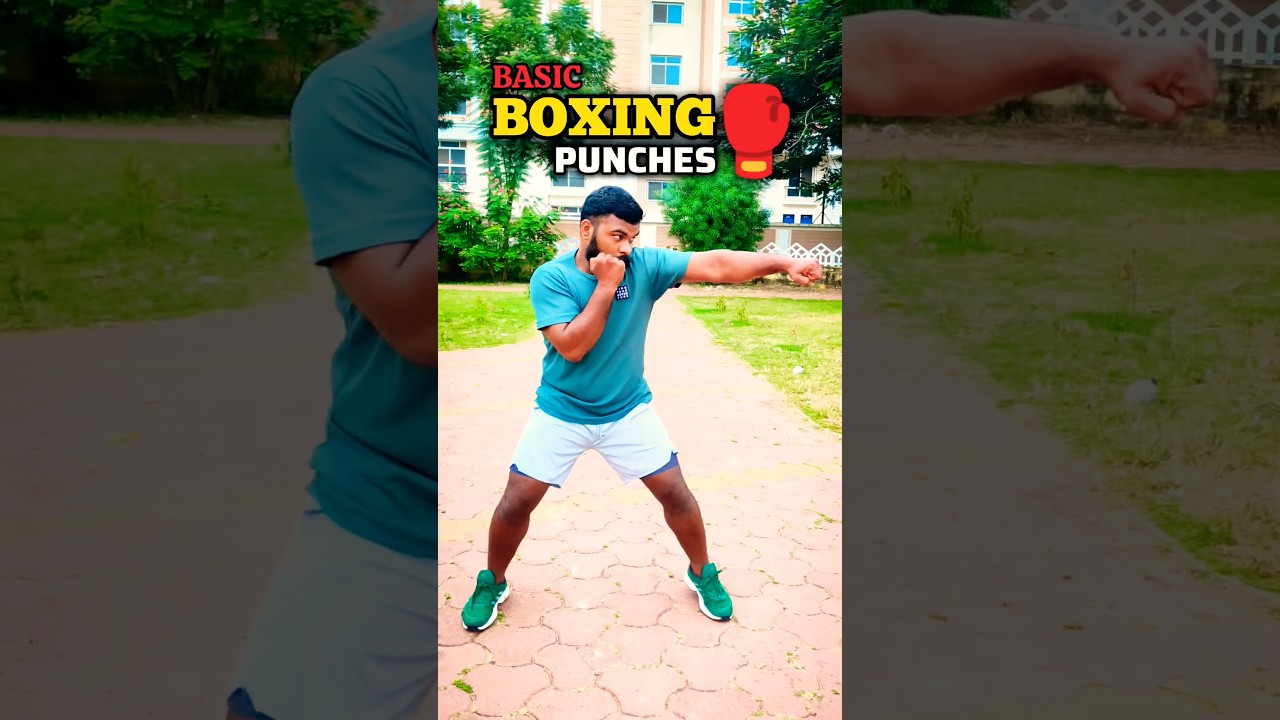 6 BASIC BOXING PUNCHES 🔥 | Learn JAB, CROSS, HOOK & UPPERCUT in 15 Sec 🥊 | Boxing for Beginners