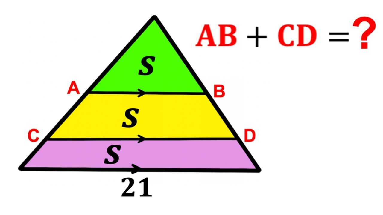Can you Find the value of AB+CD? | (Triangles) | #math #maths | #geometry