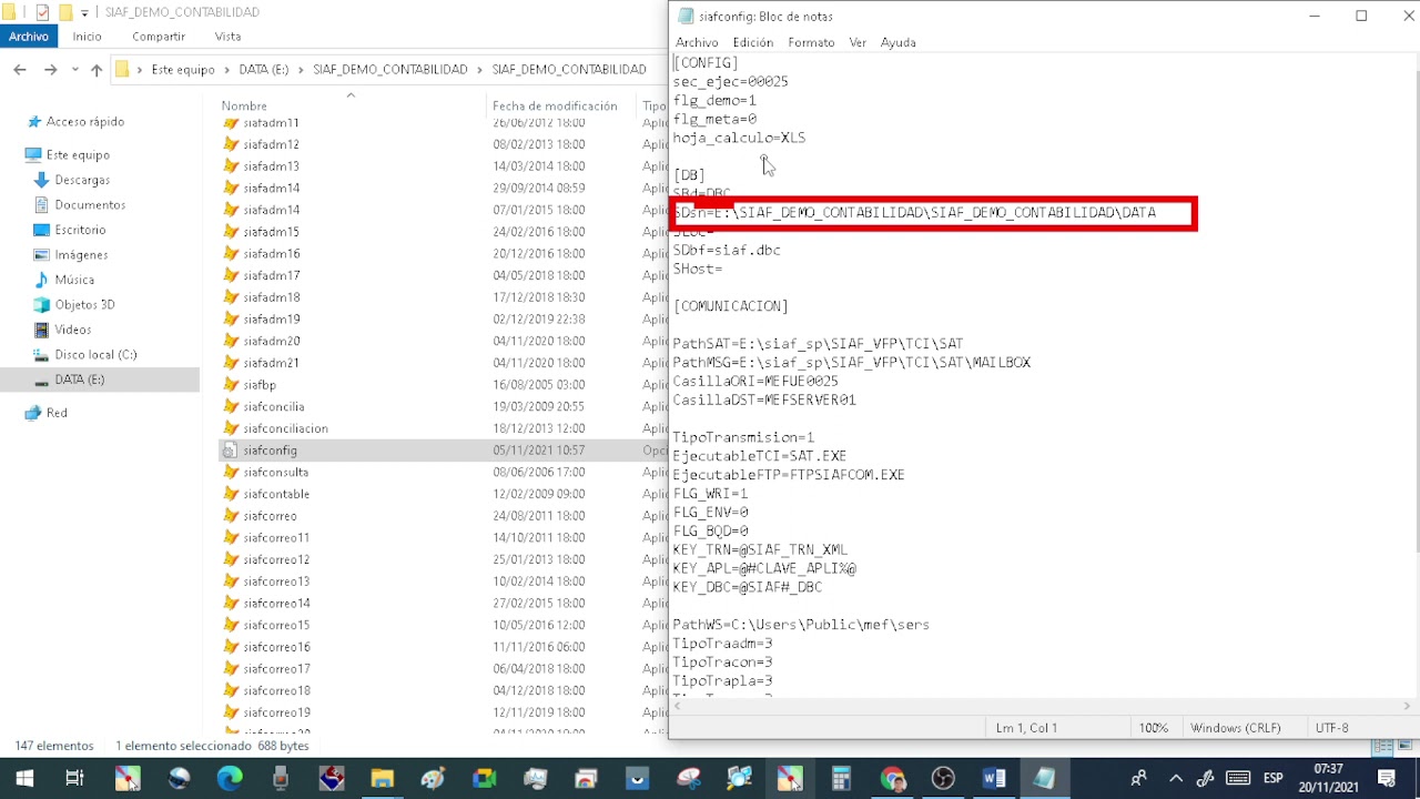 TUTORIAL INSTALACI&Oacute;N DEMO SIAF 2021.