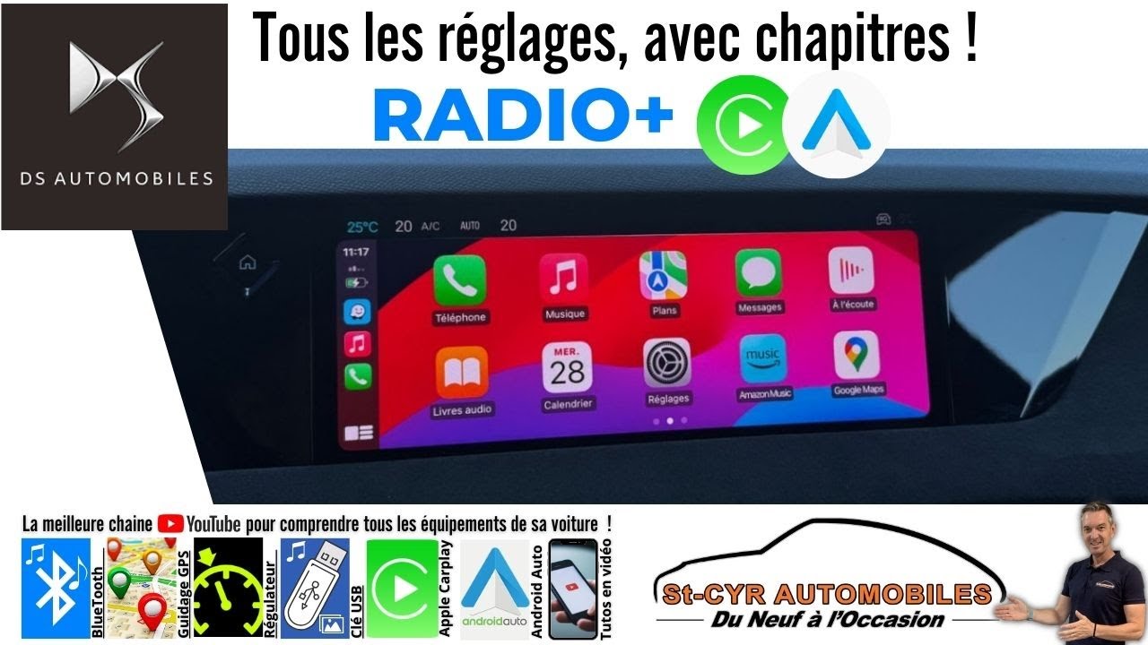 DS, ds3, ds4,ds5,ds7, Guide complet, radio, Bluetooth, Carplay, Android auto, paramètres essentiels…