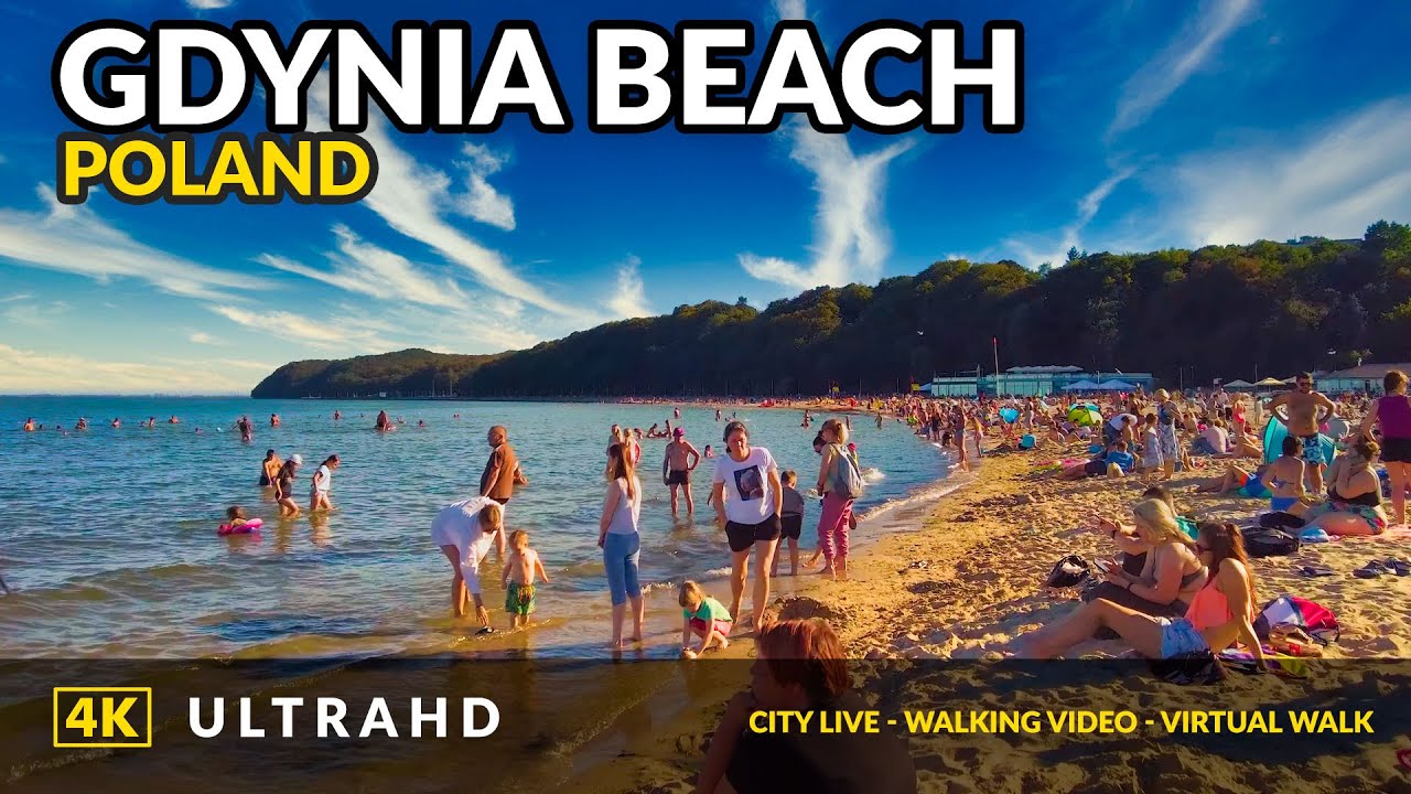 4K Gdynia Beaches ❤️ Пешеходная экскурсия, чтобы познакомиться с лучшими береговыми линиями Польши