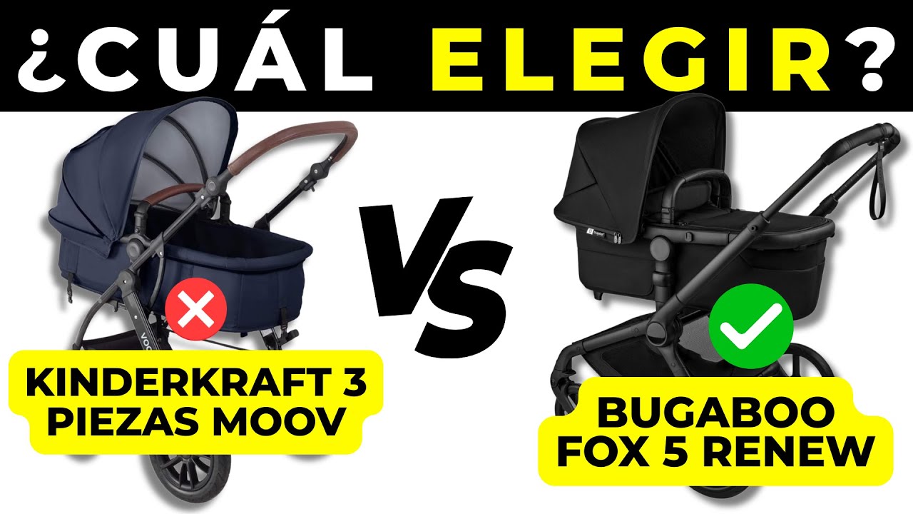 Kinderkraft 3 Piezas MOOV vs Bugaboo Fox 5 Renew | 🤔 ¿Qué Carrito de Bebé es MEJOR?