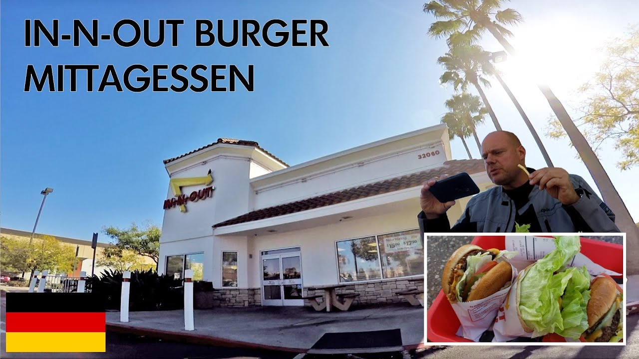 Mittagessen bei IN-N-OUT BURGER in Kalifornien