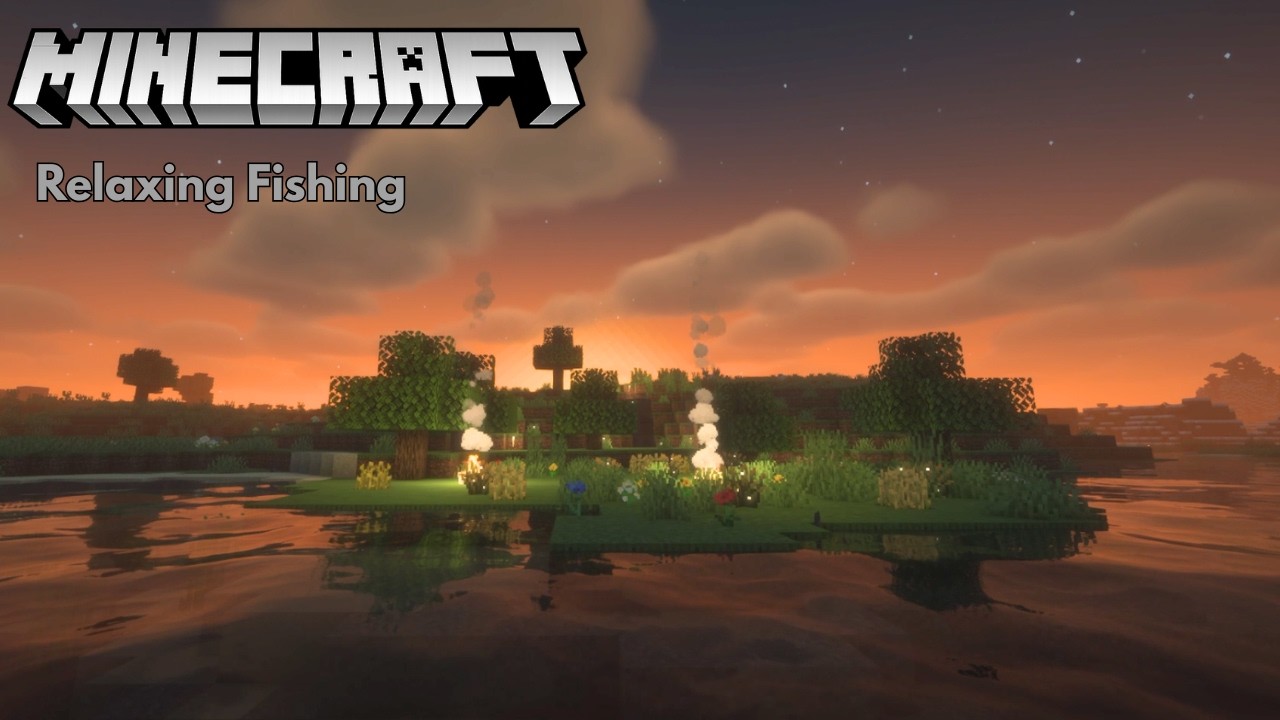 50 Minutes of Minecraft Fishing - Relaxing- No Commentary