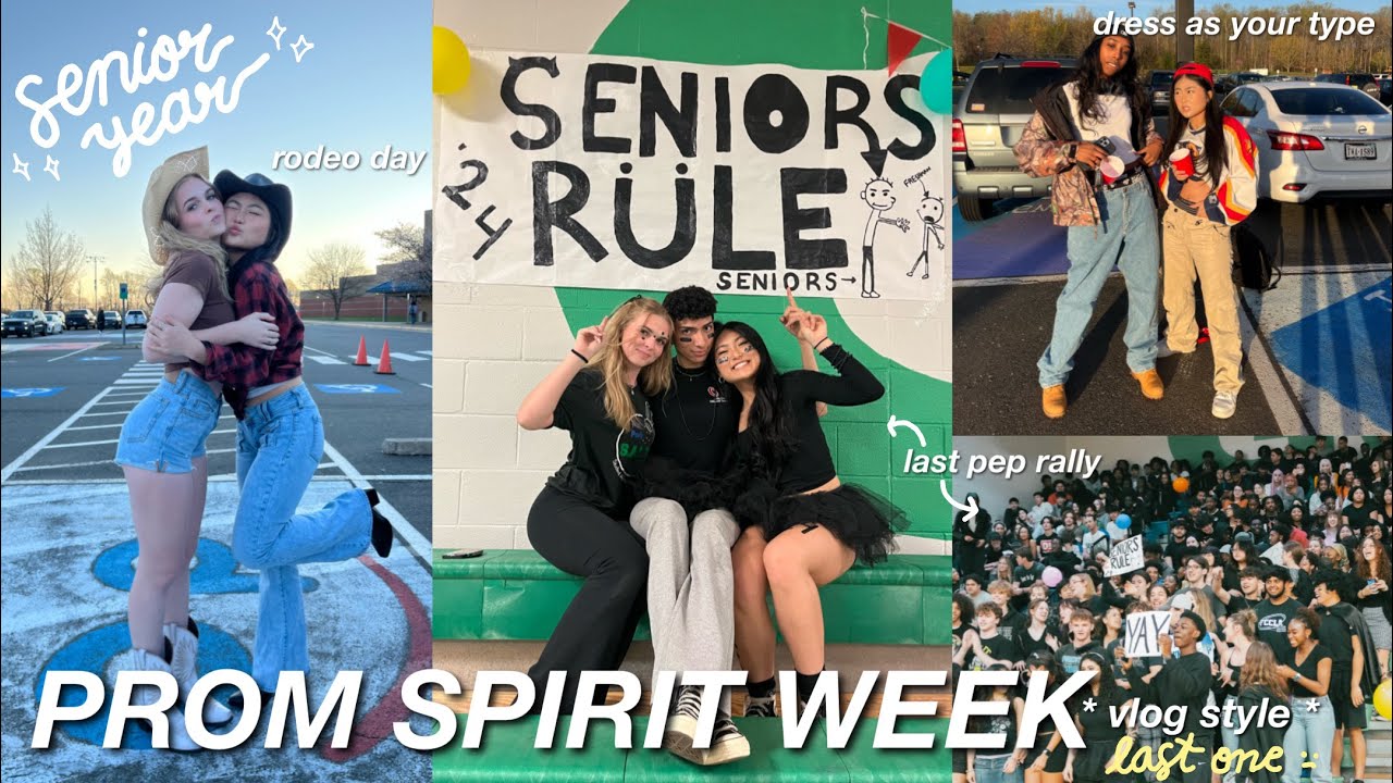 last ever high school PROM SPIRIT WEEK *vlog style* 𐙚˙✧˖°📷 ༘ ⋆｡ ˚